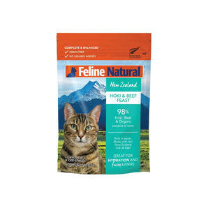 Feline Natural Pouch Cat Food - Hoki & Beef Feast 85g