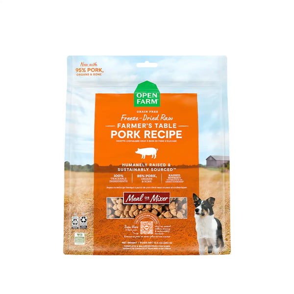 Open Farm Freeze Dried Raw Dog Food Farmer s Table Pork Recipe