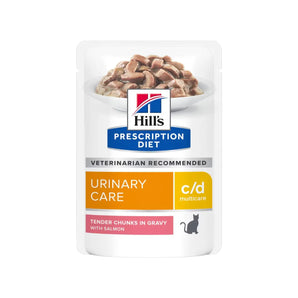 Hill's Prescription Diet - Feline c/d Multi Urinary Care Pouch with "Salmon" 85g