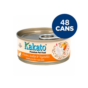 Kakato Complete Diet Tinned Food - Chicken, Scallop & Vegetables 70g