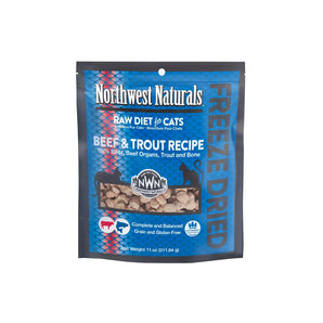 Northwest Naturals Freeze Dried Diets For Cats - Beef & Trout Recipe 11oz