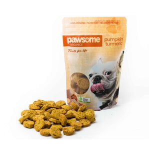 Pawsome Organic Pumpkin & Turmeric Dog Treats 200g