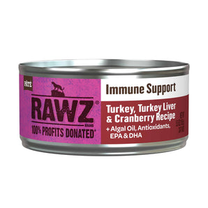 Rawz Solution Based Cat Wet Food - Immune Support Turkey, Turkey Liver & Cranberry Recipe 5.5oz