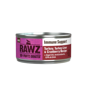 Rawz Solution Based Cat Wet Food - Immune Support Turkey, Turkey Liver & Cranberry Recipe 5.5oz