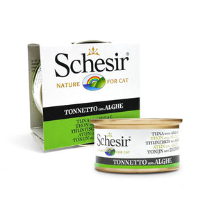 Schesir - Complementary Wet Food for Adult Cats - Tuna with Algae 85g