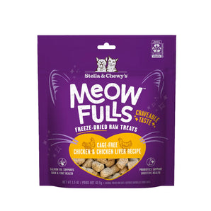 Stella & Chewy's - Meowfulls Freeze-Dried Cat Treats - Chicken & Chicken Liver 1.5oz