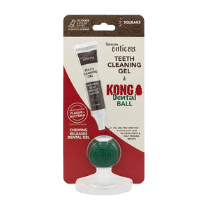 TropiClean X KONG Enticers Dental Ball Kit for Small Dogs - Smoked Beef Brisket Flavor 29.6ml