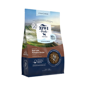 ZiwiPeak Steam & Dried Dog Food - Grass-fed Beef with Pumpkin Recipe