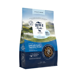 ZiwiPeak Steam & Dried Dog Food - Grass-fed Lamb with Green Vegetables Recipe