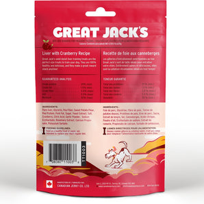 Great Jack's Big Bitz Liver & Cranberry Recipe Grain-Free Dog Treats 2oz