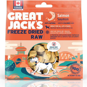 Great Jack's Freeze-Dried Raw Salmon Dog Treats 1oz