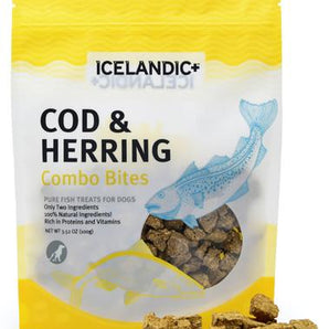 Icelandic+ Cod & Herring Combo Bites Fish Dog Treat 3.52oz