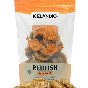 Icelandic+ Redfish Skin Rolls Dog Treat 3oz