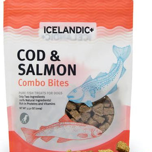 Icelandic+ Cod & Salmon Combo Bites Fish Dog Treat 3oz