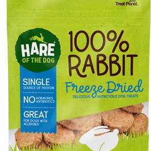 Hare Of The Dog Bagged Rabbit Dog Treats - 100% Rabbit Freeze Dried Treats 2.25oz