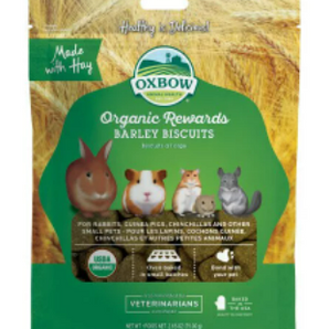 Oxbow Organic Rewards Barley Biscuits Small Animal Treats 75g - Vetopia Online Store