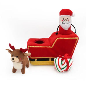 ZippyPaws | Santa's Sleigh Plush Toy | Dog Christmas Gifts | Vetopia