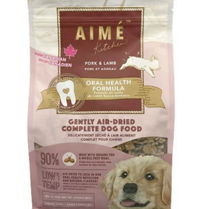 Aime Kitchen Oral Health Air Dried Complete Dog Food - Pork & Lamb Recipe 1kg