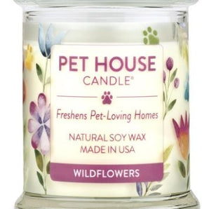 One Fur All Pet House Candle - Wildflowers 8.5oz
